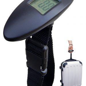 Black digital luggage scale with memory function