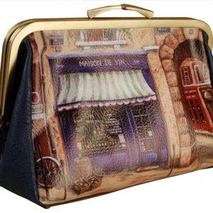 Ladies cosmetic purse with gold trim