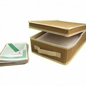 Beige A4 non-woven filing box