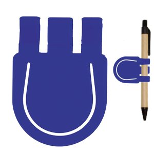 Blue bookmark and pen holder