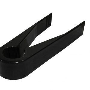 Black 2-in-1 ice tong and bottle opener