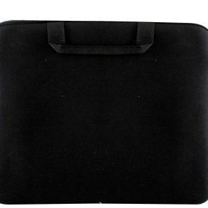 Black 15 inch neoprene laptop case with handle