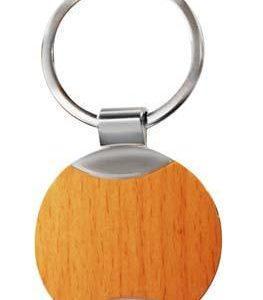 Wooden Keyring with Silver Detail