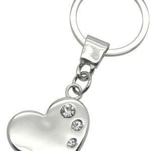 Keyring Heart Shaped With Crystals