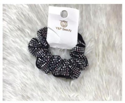 Black studded scrunchie