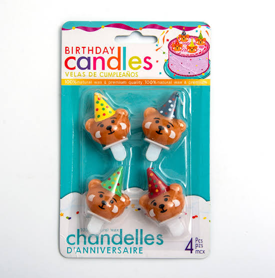 Colorful Bear Birthday Candle